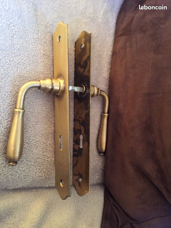 Poignée de porte métal doré long:24cm;larg:4cm (image 4)