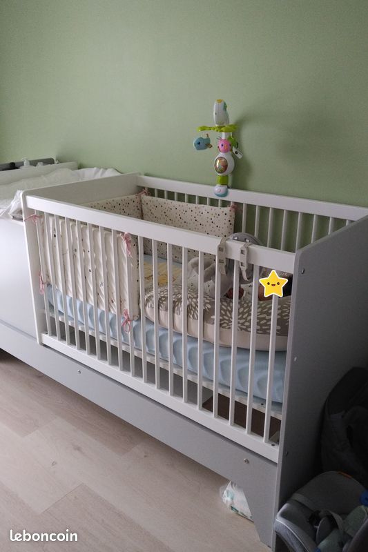 URGENT - Lit évolutif tout-en-un marque Vertbaudet + matelas (image 2)