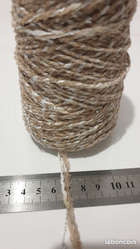 Fil fantaisie écru / beige / argent (image 4)