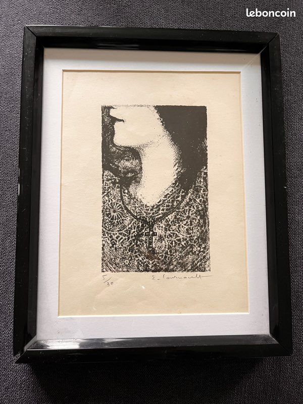 Paire de Lithographie Étienne Cournault (image 5)