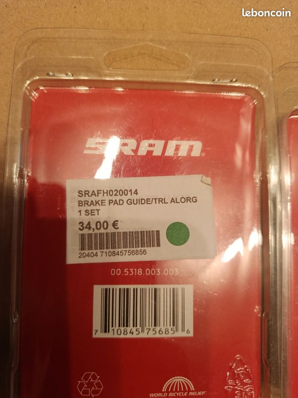 Plaquettes De Frein à Disque Vélo - Compatibles SRAM - Haute Densité - Lot De 2 - Neuf - Matériau Résine/métal/céramique