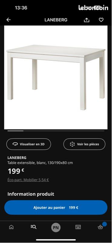 Table à manger et chaise IKEA (image 6)