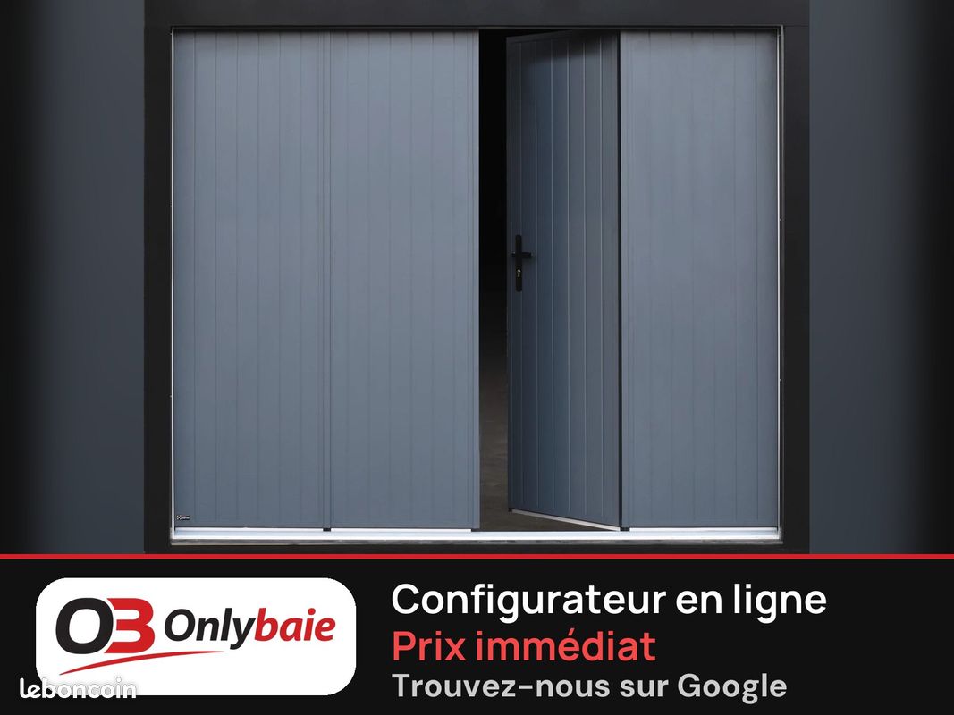 Porte de garage battante aluminium (image 1)