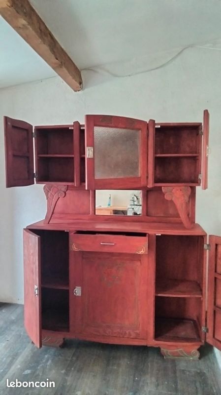 Meuble vaisselier ancien 2 corps (image 4)
