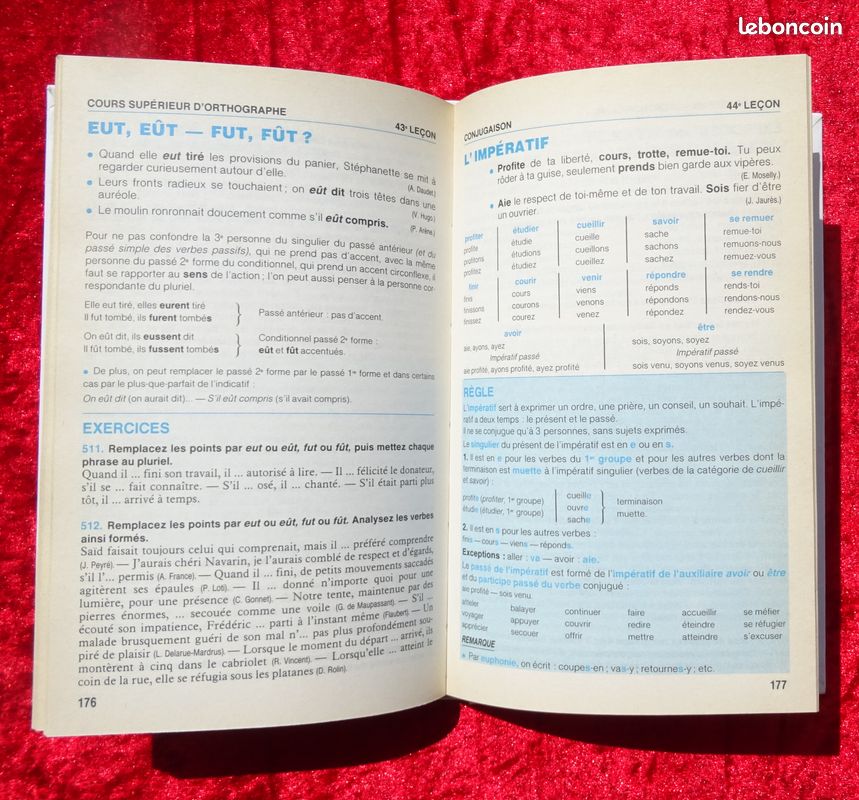BLED COURS SUPÉRIEUR d'ORTHOGRAPHE - Grand format RELIÉ 4ème 3ème BEP Classiques Hachette 1987 – Langue française, écrit - bases principales et inchangées de l'orthographe (image 13)