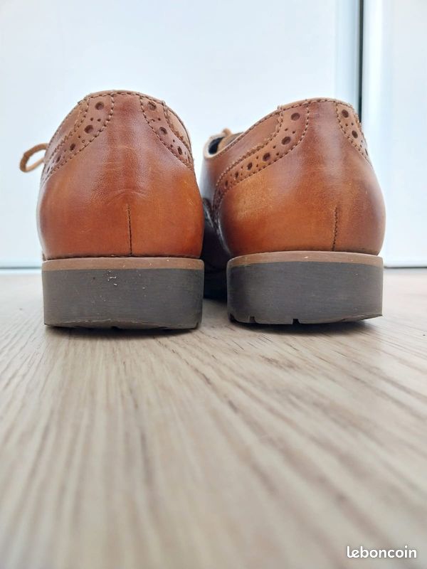 Derbies en cuir camel (image 3)