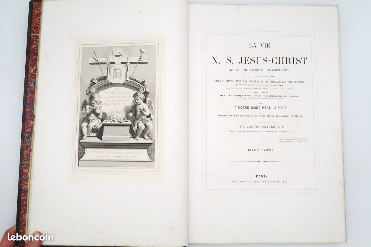 La vie de N. S. Jésus-Christ de Jérôme Natalis - in-folio 1853 130 gravures (image 10)