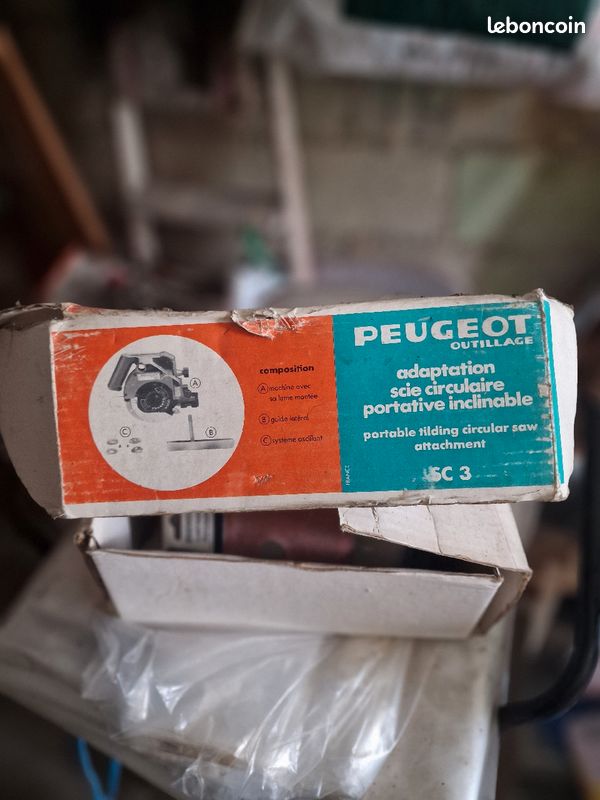 Peugeot Outillage - Adaptation scie circulaire portative inclinable SC 3 - Outils anciens (image 2)