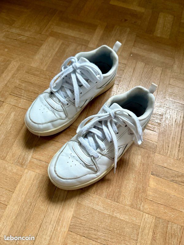 Chaussure Reebok Reebok Leather Enfant Argent Baskets REEBOK