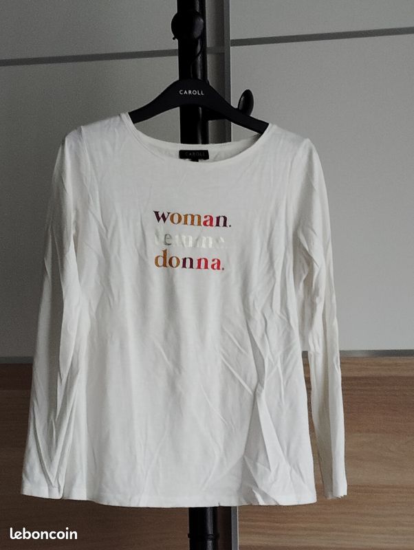 Caroll 242t-tnoe, T-Shirt Donna, Blu, L