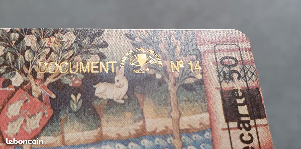 Télécarte Privée Publique et son encart philatélique - En 1145a - CEF 14 Tapisserie d'Arras (image 4)