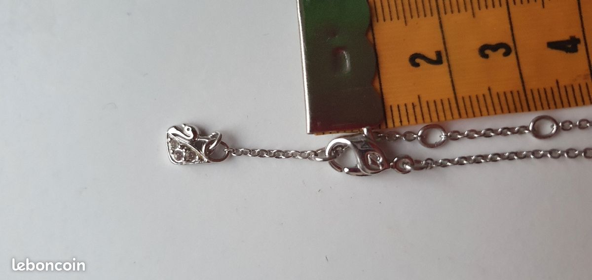Pendentif grenouille verte crapaud chaine argent cristal swarovski (image 3)