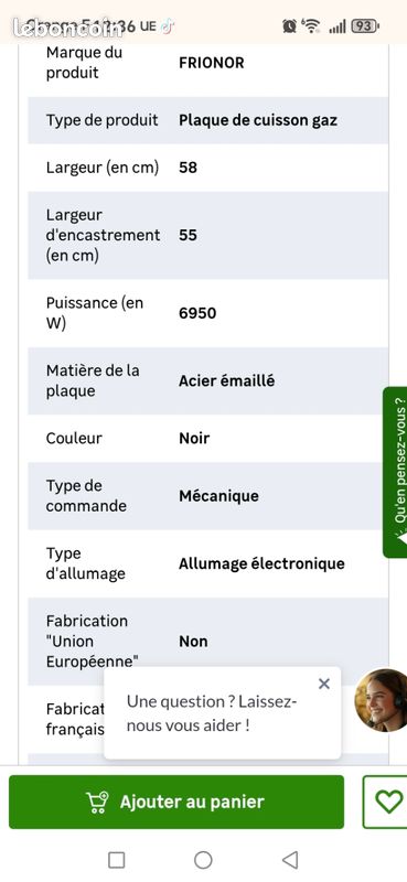 Table de cuisson gaz et flexible de gaz (image 2)
