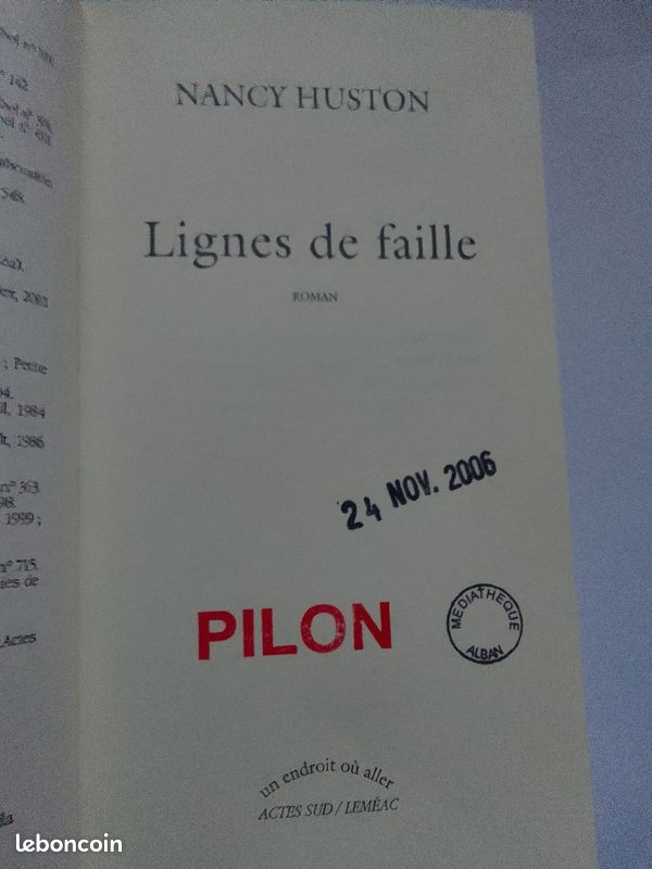 Nancy HUSTON 🍀 Lignes de faille (image 3)