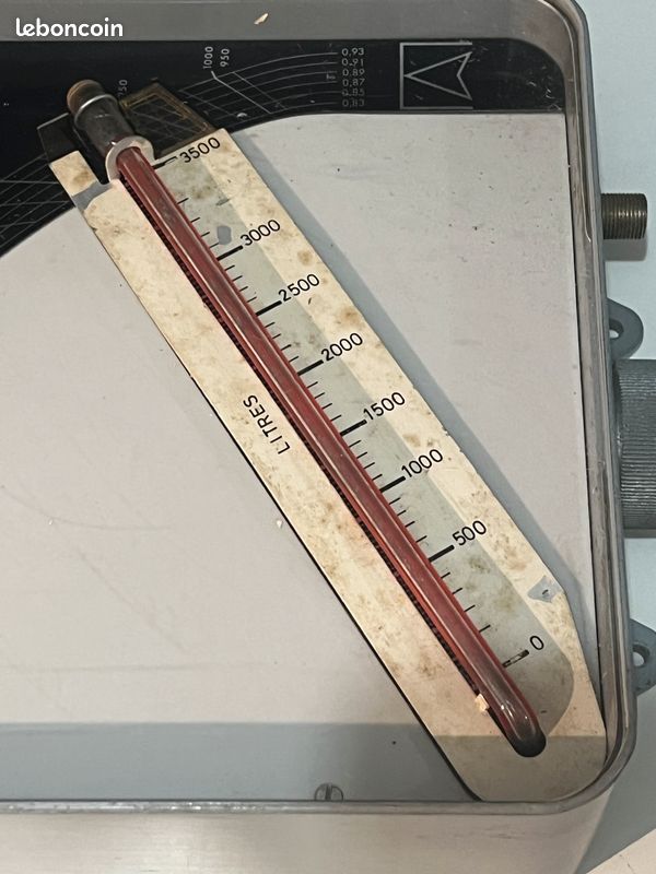 Jauge de Cuve Ancienne Fioul / Liquide – Indicateur Niveau Litres – Instrument Industriel Vintage (image 3)