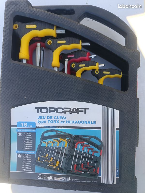 Jeu de clés TOP CRAFT – 16 pièces (image 1)