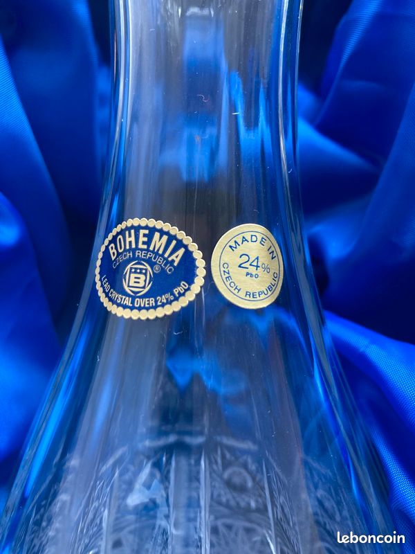 Ensemble cristal de Bohème carafe + 2 verres (image 1)