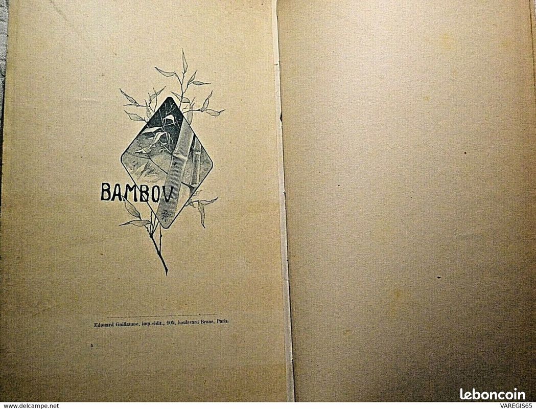 LE BAMBOU-1e ANNEE N° 5 & 6-BELLE RELIURE BASANE & DORURES-EDITION ORIGINALE DE 1893-DENTU-GUILLAUME (image 9)