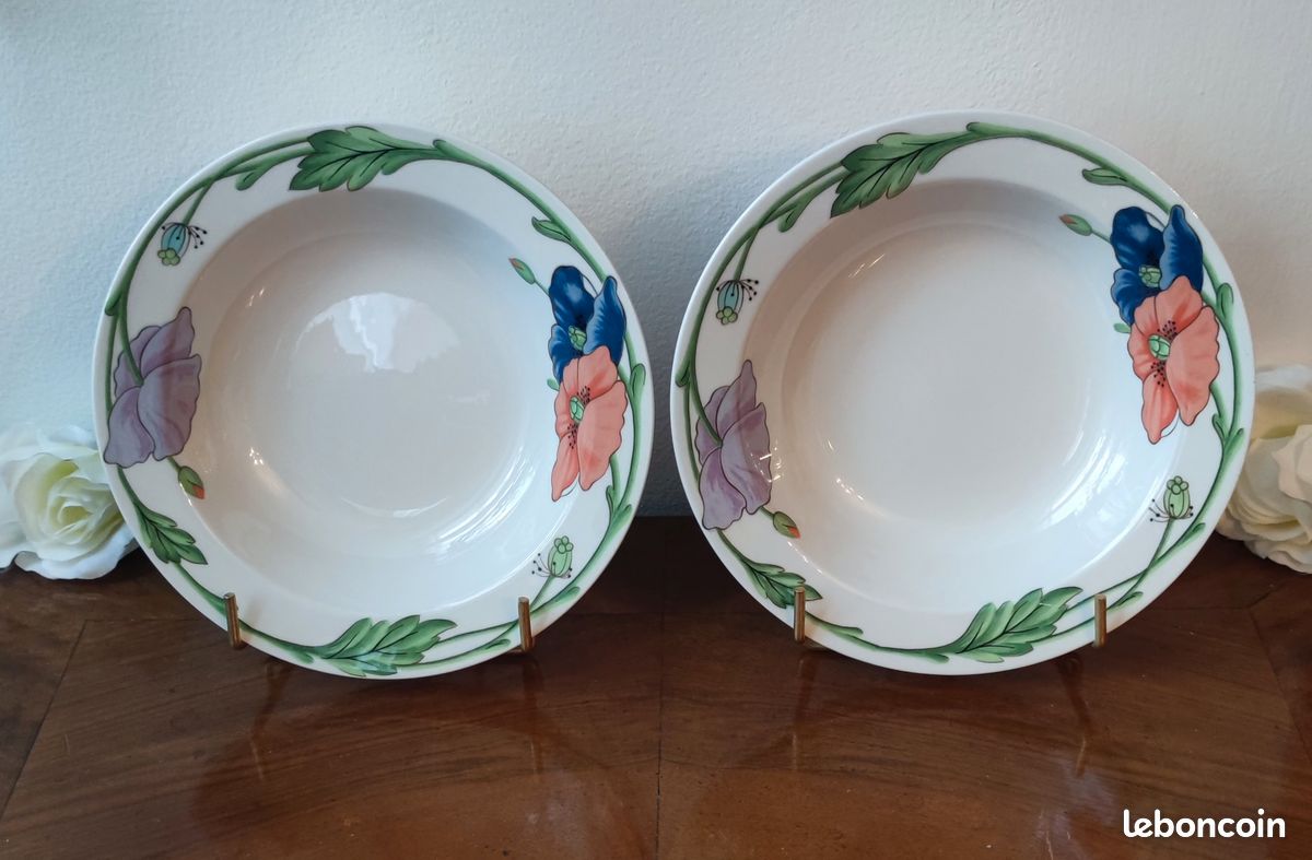 2 petites assiettes creuses Amapola Villeroy & Boch Porcelaine (image 1)