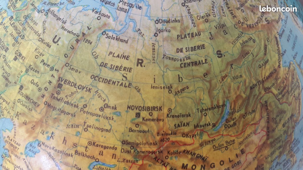 Jolie mappemonde lumineuse globe terrestre vintage (image 7)