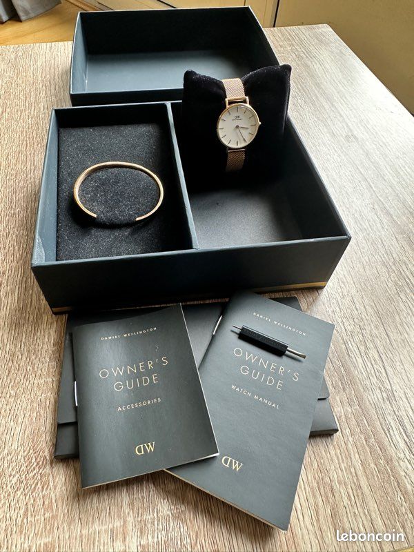 Coffret Montre Daniel Wellington Avec Bracelet Nato Supplémentaire - Neuf Avec Étiquettes, Unisexe Adulte