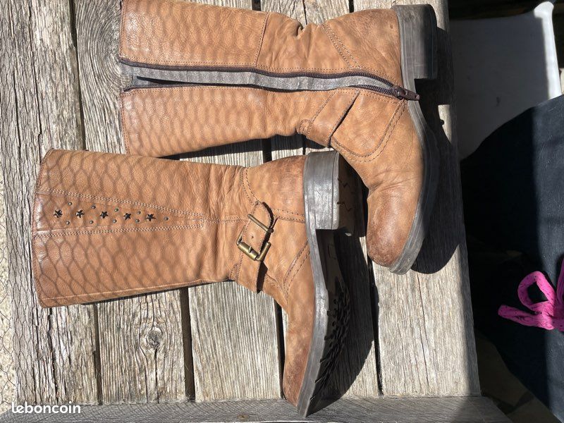 Bottes cuir marron André 37 (image 2)