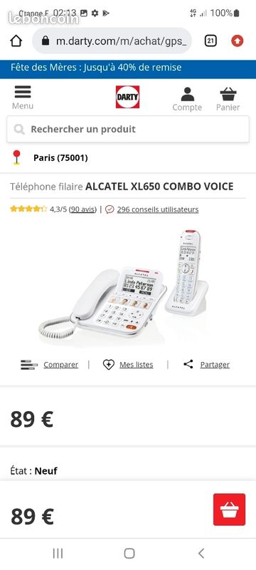 Fixe alcatel combo xl650 (image 4)