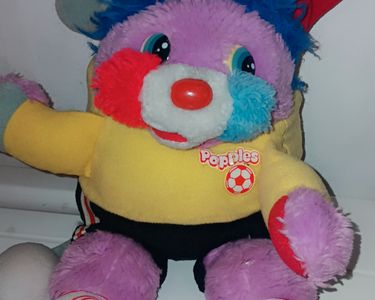 Peluche Popples Sports - Ballon De Foot - Mattel 1987 - Vintage