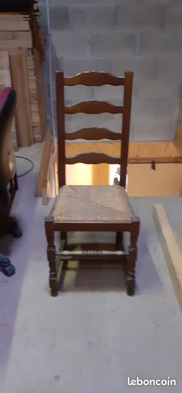 6 chaises hêtre assise paillage (image 1)