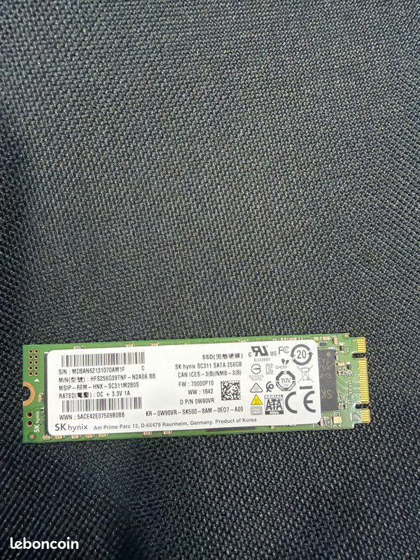 Disque Dur SSD Western digital 256Go NVME à Bas Prix