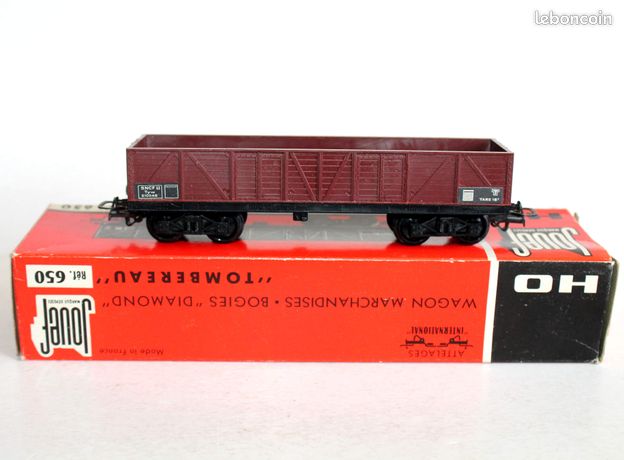 LE4757 POCHER Ho 1/87 1:87 Wagon tombereau ATSF chargement charbon 7941 marron