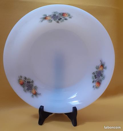Set of 7 Arcopal deep plates, Flore model Ceramic Floral,Vegetal