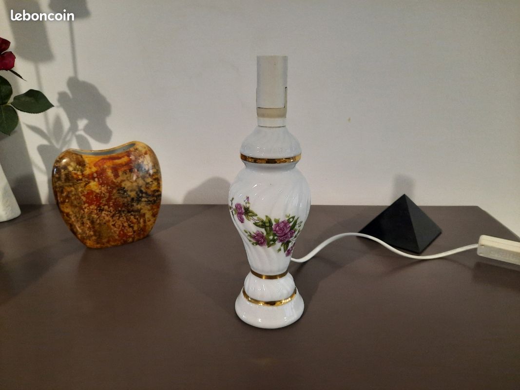 Pied de lampe céramique ajourée, vintage - Acolytes Antique