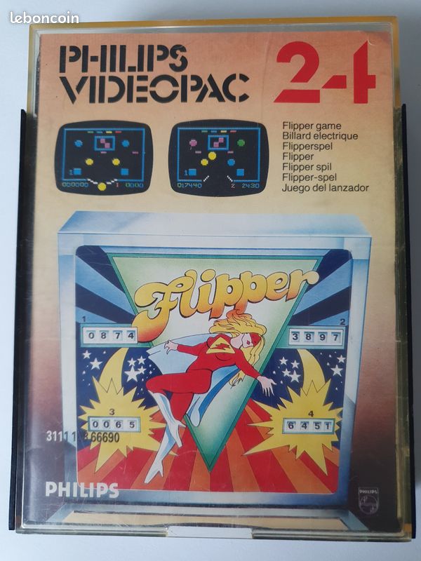 Jeu Philips Videopac G7000 - JOPAC Flipper+ (Billard électrique) - Très Bon état