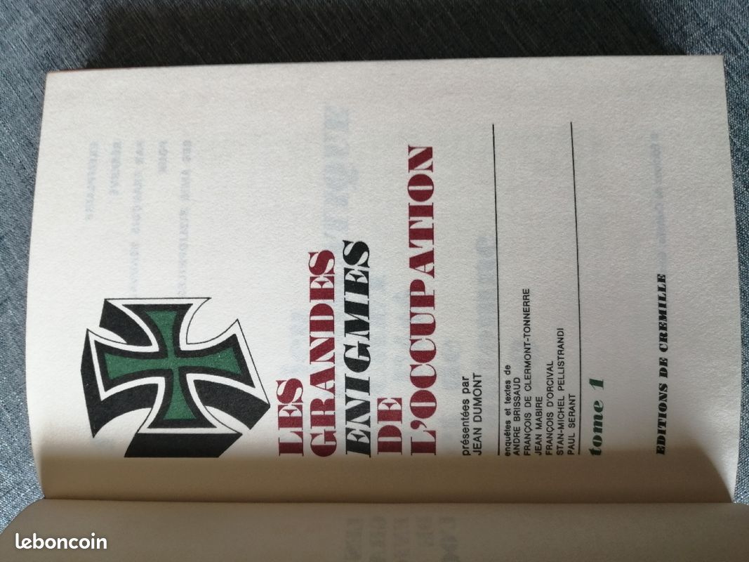 1 collection neuve de 3 tomes sur les grandes énigmes de l'occupation allemande en France de 1940 à 1944 (image 3)