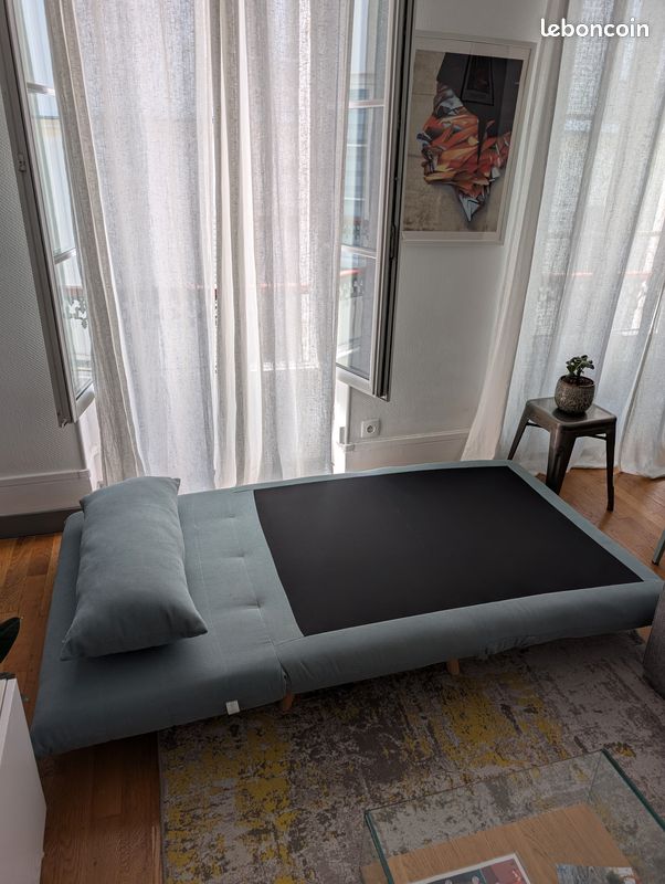 Canapé Lit Nio Divano Canapé Clic-clac Places En Velours Vert Nio