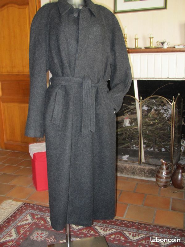 Grand manteau lainage gris anthracite homme Prestige taille 50 (image 1)
