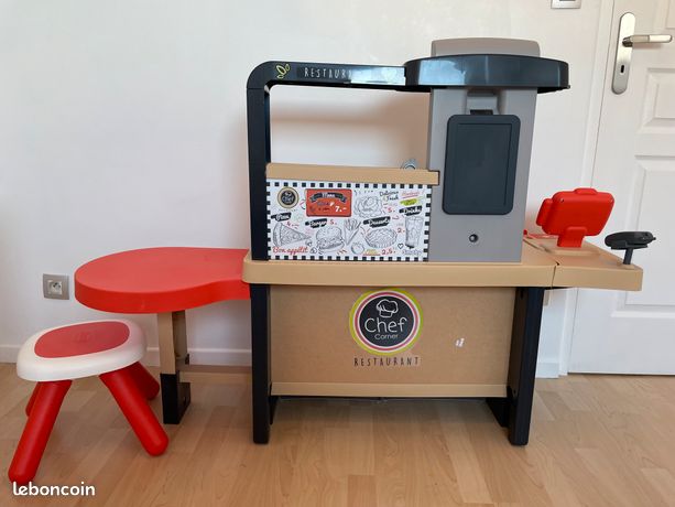 Smoby Cuisine Restaurant évolutif – 2 Espaces (cuisine/salle) – Plus De 70 Accessoires – Dès 3 Ans – Fabriqué En France