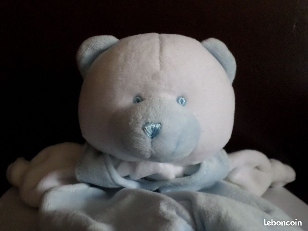 Doudou peluche ours blanc 6 euros (image 3)