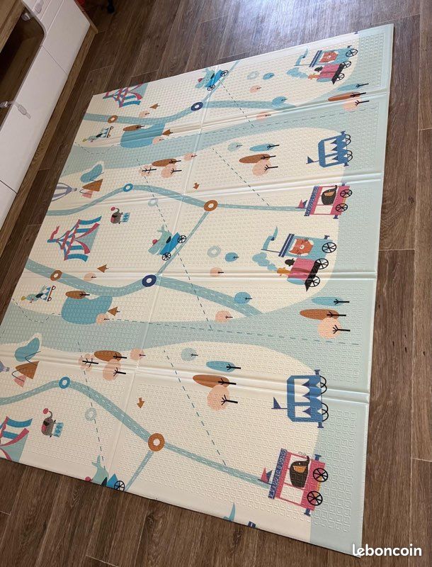 Tapis de jeu pliable réversible bébé neuf (image 2)