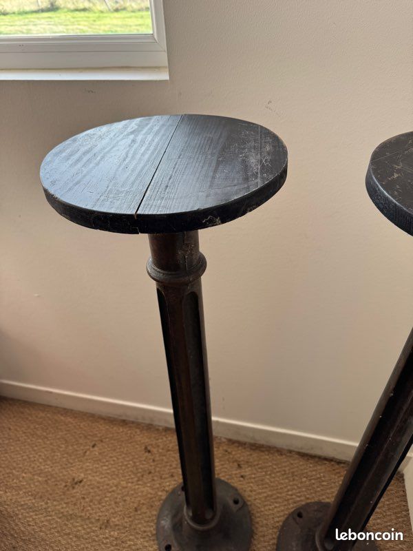 Paire de colonnes anciennes en fonte -Sellettes en fonte 120cm (image 6)