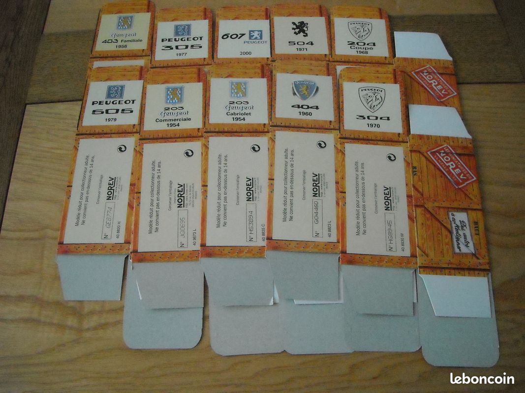 10 voitures Peugeot 1/43 (image 2)