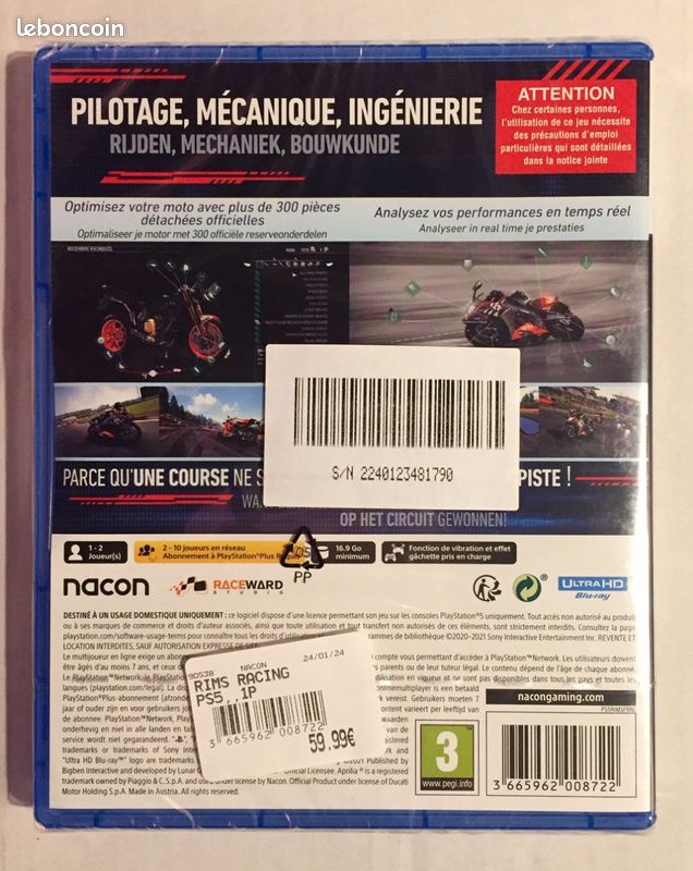 Jeu Vidéo Rims Racing - PS5 - Neuf Sous Blister