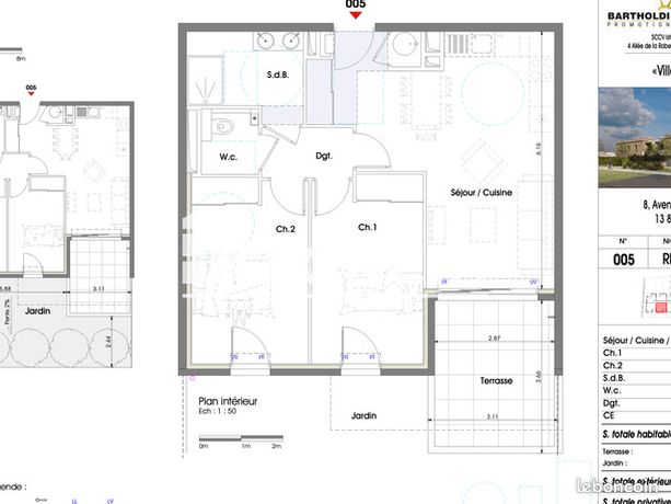 Appartement 3 pièces 60 m²