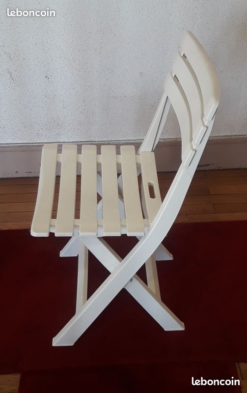 2 chaises pliantes avec coussins vert pomme (image 5)