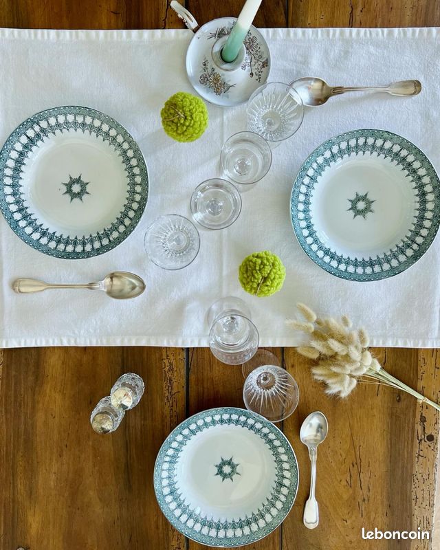 Trio d’assiettes creuses Vintage - Persan St Amand & Hamage (image 3)