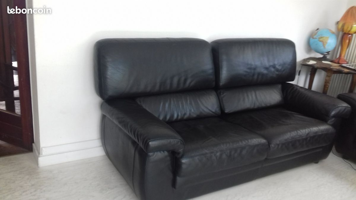 A vendre canapé cuir (image 2)