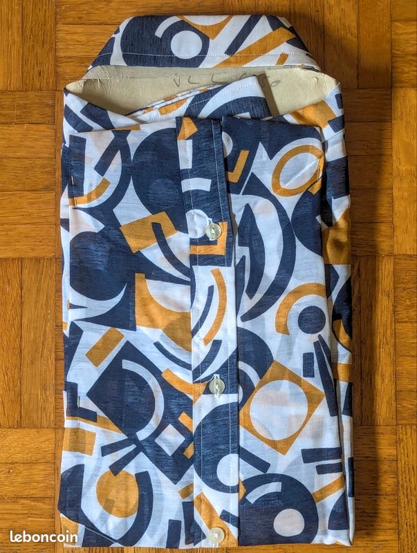 Chemise Space Age 1970 Stock d'époque XS (image 3)