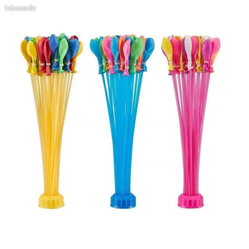 555PCS Ballon D'eau, Bombes à Eau Avec Fermeture Automatique Sans Noeud, Bombe à Eau Rapid Fill Colorée Pour Fête D'été En Plein Air - Jeux - Jouets