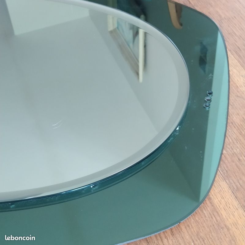 Miroir vintage salle de bain en verre ISA Bergamo vers 1980 (image 7)